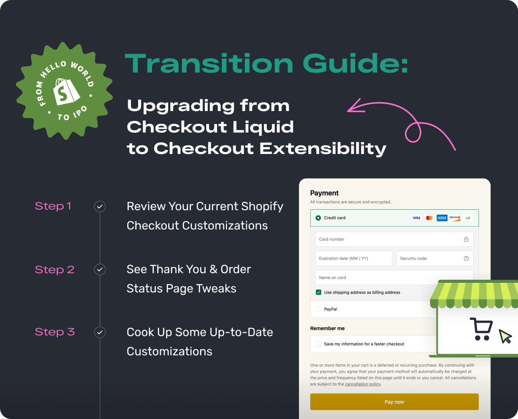 Checkout Liquid to Checkout Extensibility Upgrade: How to Switch without a Hitch?